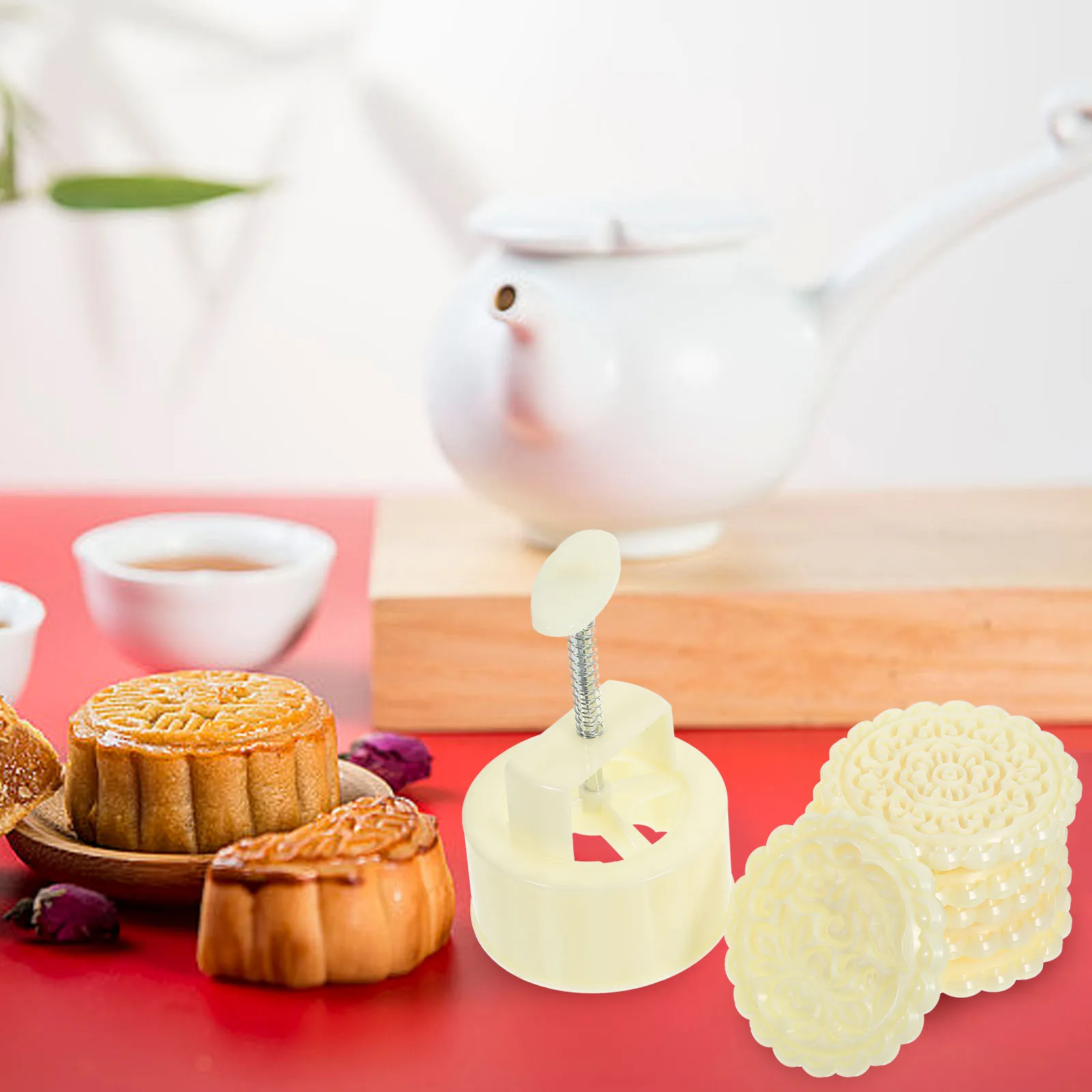 

1 Set Reusable Bean Cake Mold Plastic Press Tool For Moon Cake Cookies Chocolate Kitchen Baking Supplies Handmade Mold Stamp