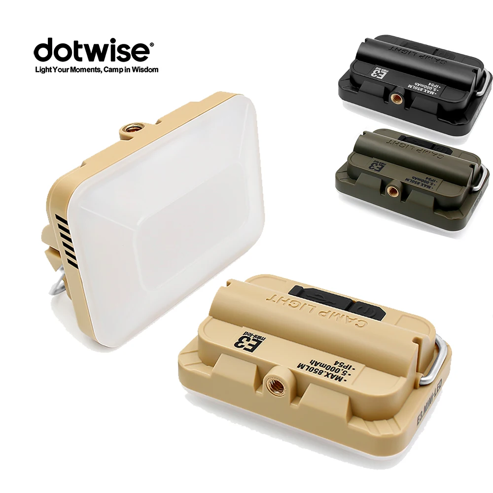 DOTWISE 5000mah Camping Lantern Portable Flashlights Rechargeable Light IPX54 Waterproof with 6 Modes Dimmable Hanging Tent Lamp