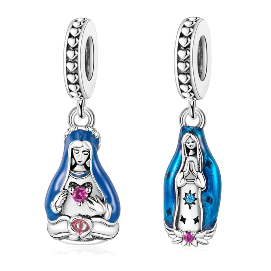 Pan Charms Original Virgin Mary Prayer Charm Bracelet Pendant Jewelry