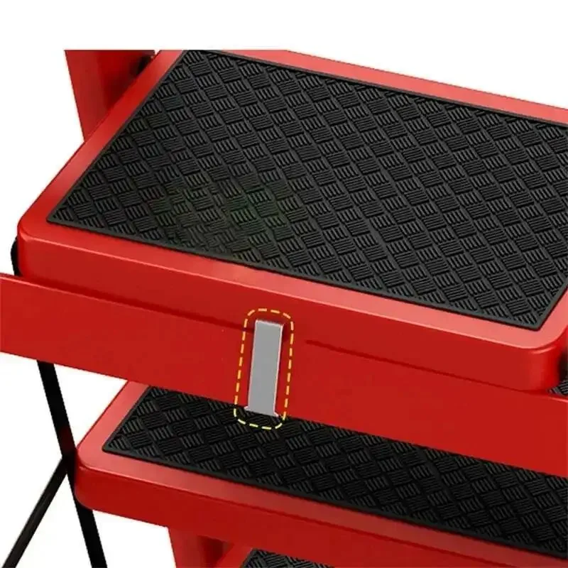Multifunctional Kitchen Step Stool Safety Folding Ladders Carbon Steel Thickened Indoor Herringbone Stair Telescopic Ladder Z