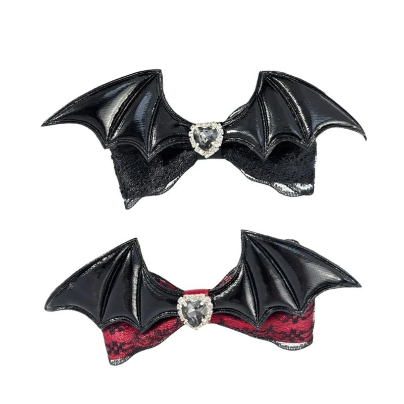 

Girl Hair Clip Halloween Bat Wing Hairpin Side Clip Hair Barrettes Hair Decors Adult Hair Styling Decorations 15UB