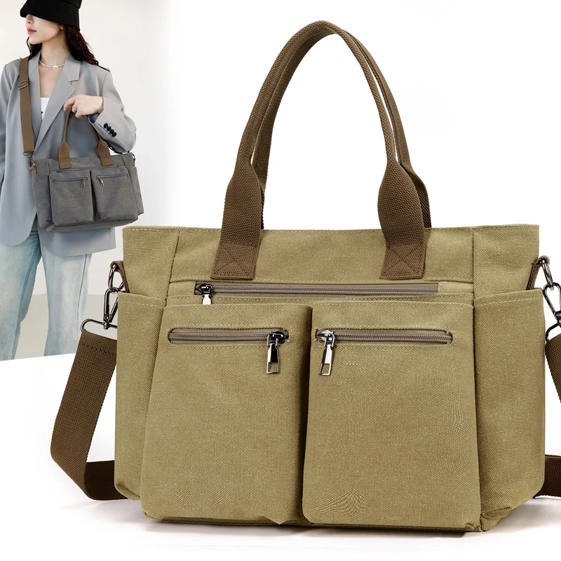 

Womens Fashion Shoulder Bag Oxford Travel Shopping Tote Bags High-Capacity Simple Crossbody Pack Student Hiking Laptop Schoolbag