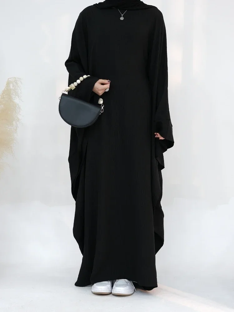 Eid Muslim WomenParty Dress 2026 Bat Sleeve Vestidols Abaya Morocco Ramadan Lace-up Kaftan Islam Dubai Arab Long Robe Spring 5