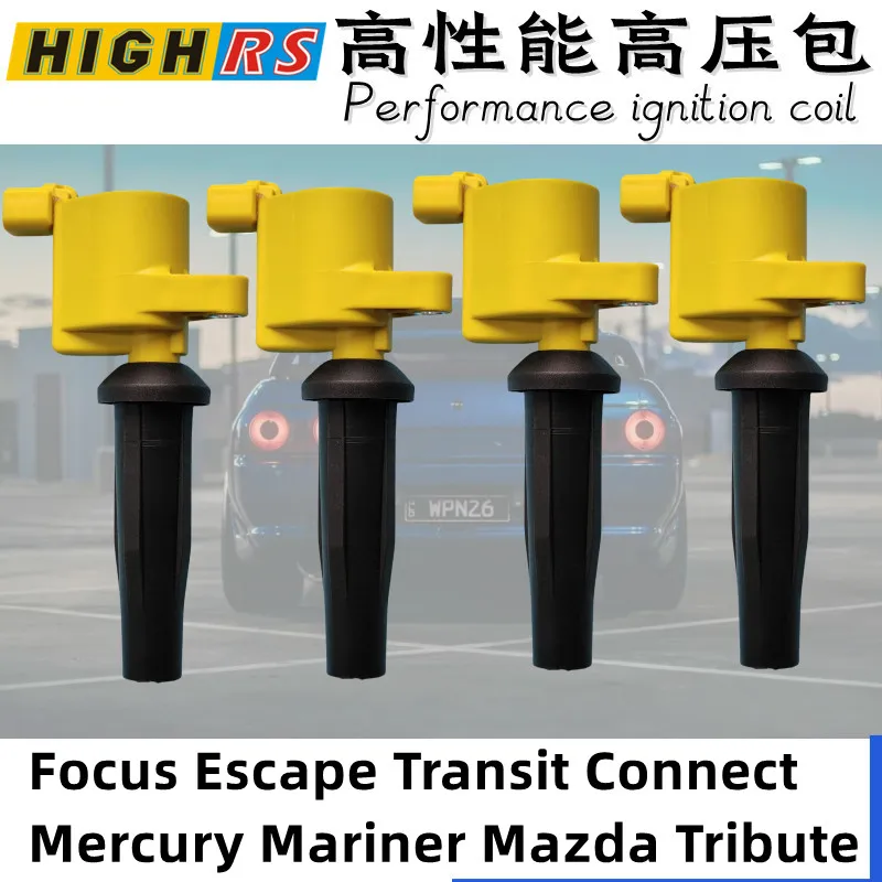 

4 Ignition coil for Ford Focus 1.8 2.0 2.3 Escape Transit Connect Mercury Mariner Mazda Tribute