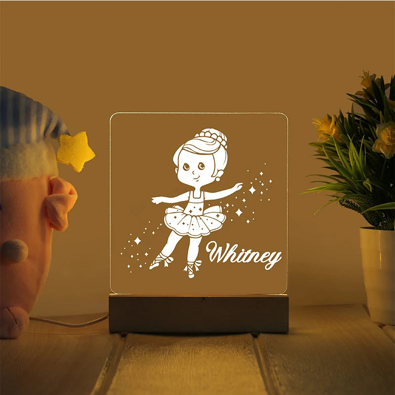 Personalized Name Night Light 1st Birthday favor custom lamp for baby shower unique night light for nursery Kids room decor