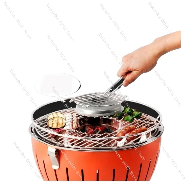 

Smokeless BBQ Stainless Steel Grill Grill Charcoal Grill with Travel Bag USB Charging/Battery Temperature Control