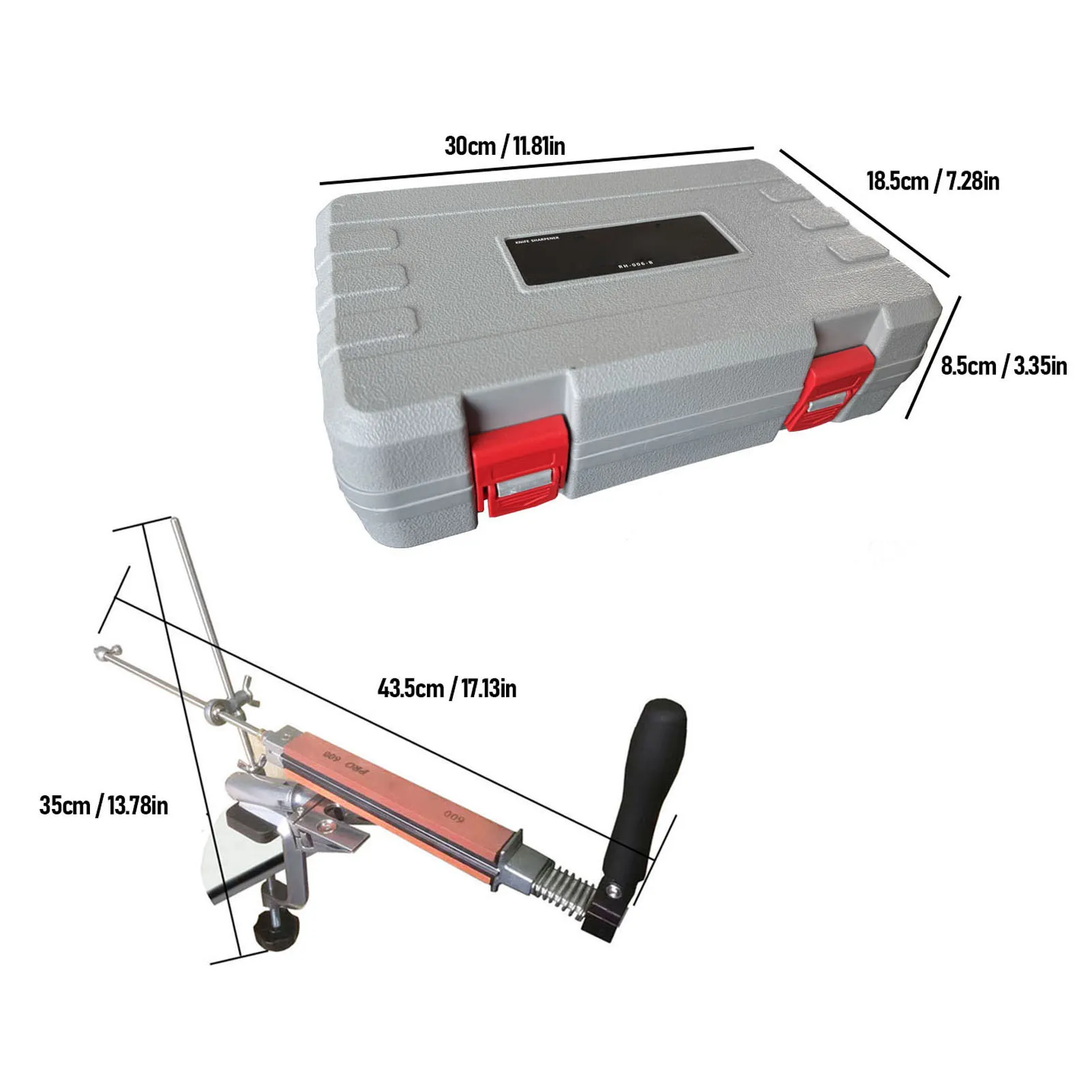 Chef Sharpening System Multi Purpose Anti Slip Fixed Angle Sharpener 360 Degree  Cast Aluminum Stainless Steel for Kitchen