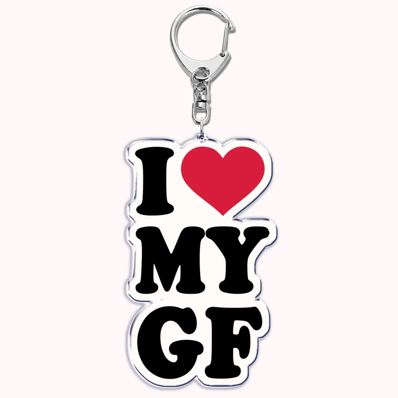 I Love You My Fictional Boyfriend Awesome Girlfriend Keychain Emo Boys Hot Wife Mom Dad Key Ring Keychains Bf Gf Gifts