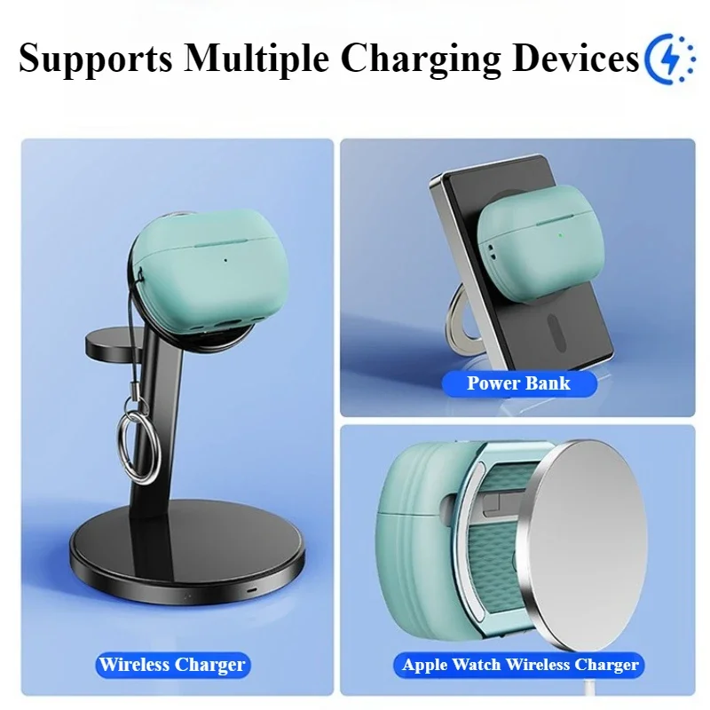 Eary per Airpods Pro 2/1 Gen Custodia protettiva magnetica per auricolari per ricarica wireless Paraurti e supporto in silicone antiurto