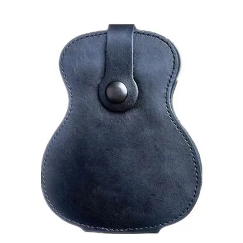 PU Leather Guitar Pick Case Large-capacity Guitar Picks Storage Case Plectrums Case Bag Guitar Pick Holder Hold 18 Guitar Picks