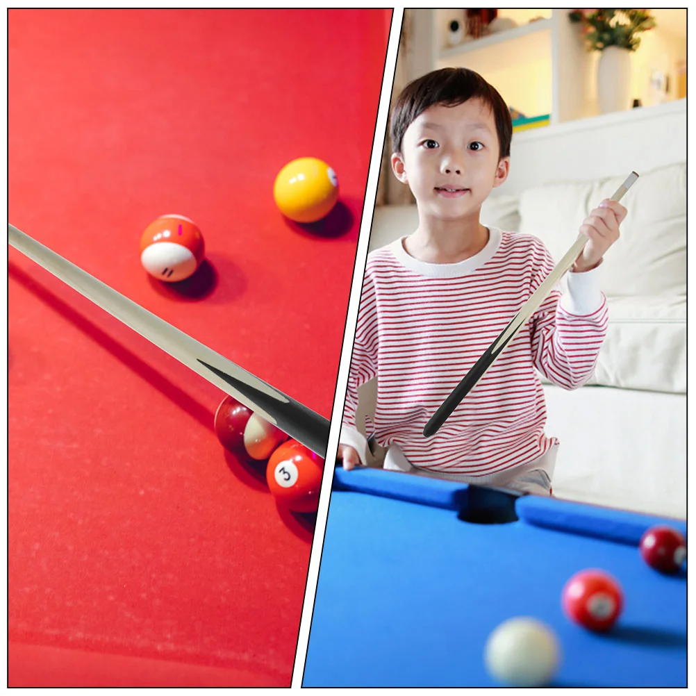 2 Pcs Children's Billiard Stick Pool Sticks Short Cue Western Football Table Mini Wood Rod Billiards