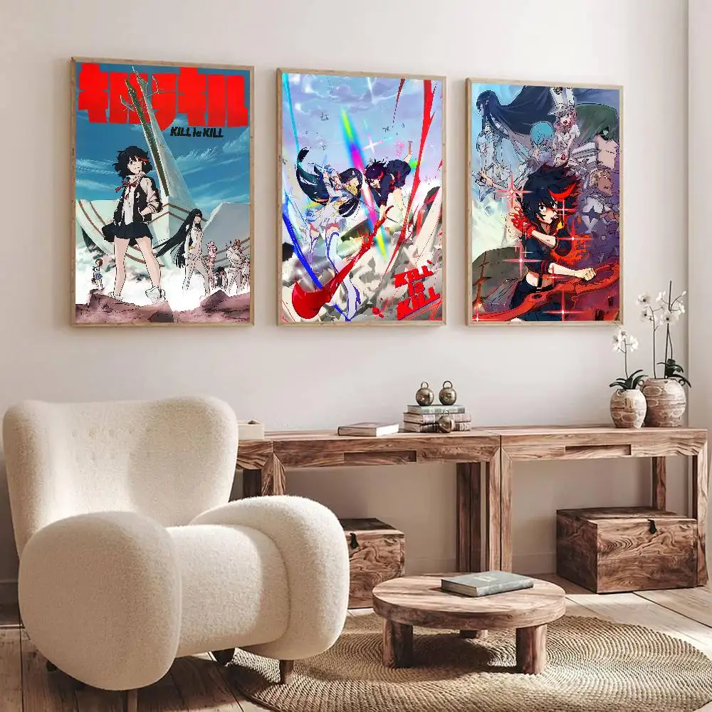 Anime Cartoon K-KILL la KILL Manga Posters Fancy Wall Sticker for Living Room Bar Decoration Wall Decor