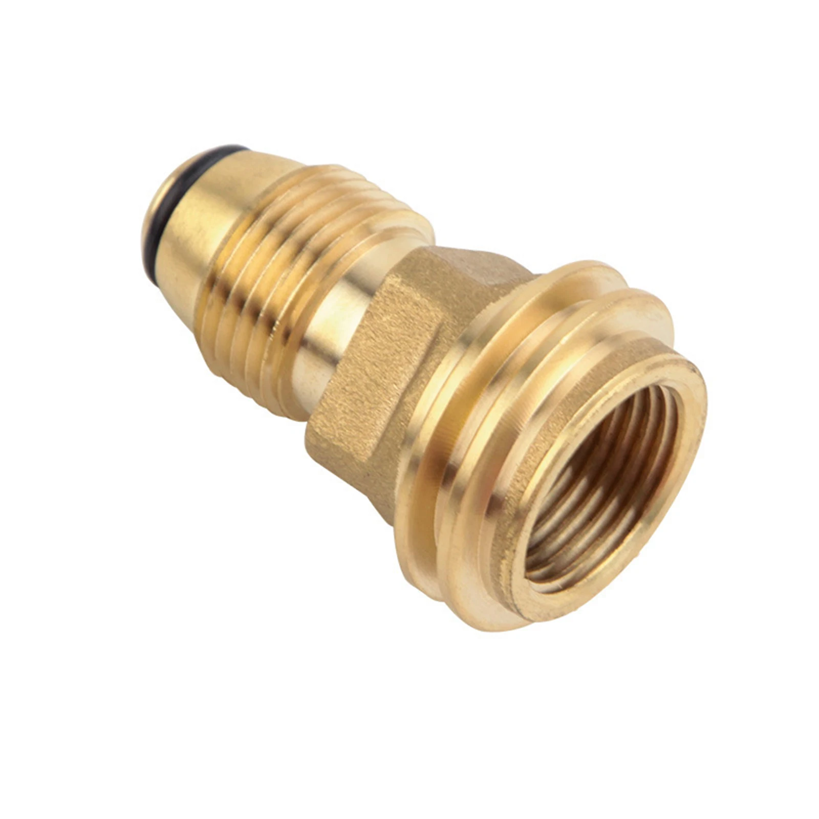 Brass Propane Tank Adapter Convert Propane Adapter Equipped with Rubber O-ring Safe Durable Adapter POL to QCC1 Propane Adapter