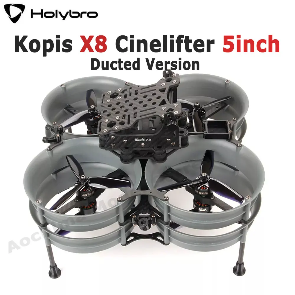 

Holybro Kopis X8 Cinelifter 5 Ducted FPV Frame ARF PNP Kakute H7 FC Tekko32 F4 4in1 50A ESC F60 KV1750 Motor 5055S-3 Propeller