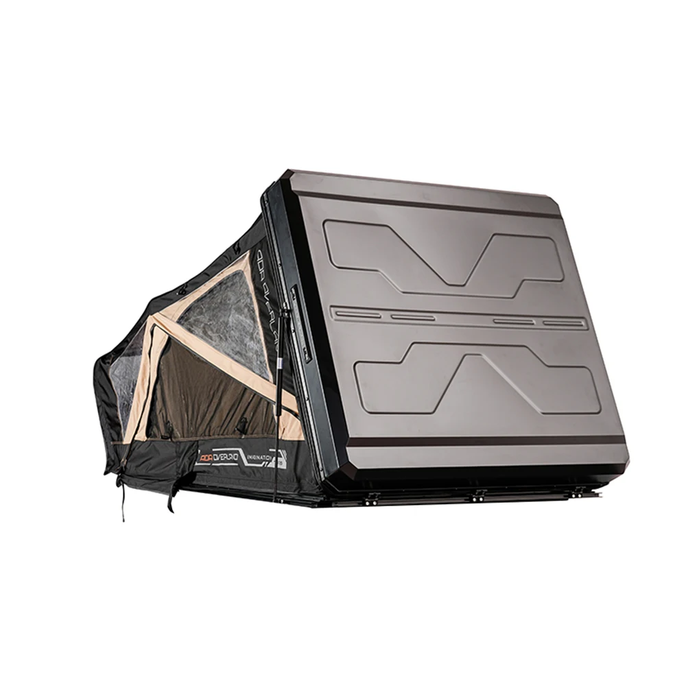 

Double Layer Aluminium Triangle Hard Shell Roof Top Tent For Self-Driving SUV Car Rear Awning