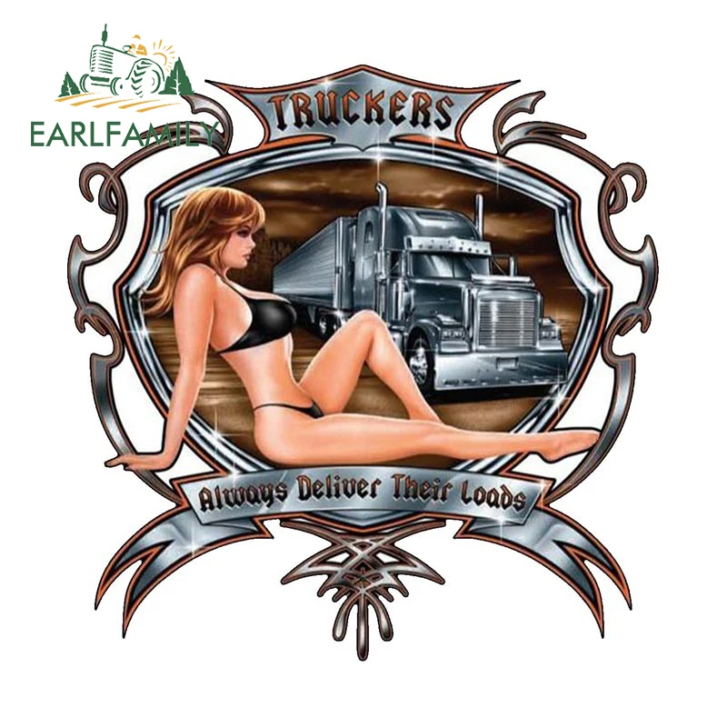 

EARLFAMILY 13 см x 13 см грузовики доставляют автомобильные наклейки металлический дизайн моделирования сексуальные бикини булавки Вверх девушки Мотокросс наклейка Стайлинг автомобиля
