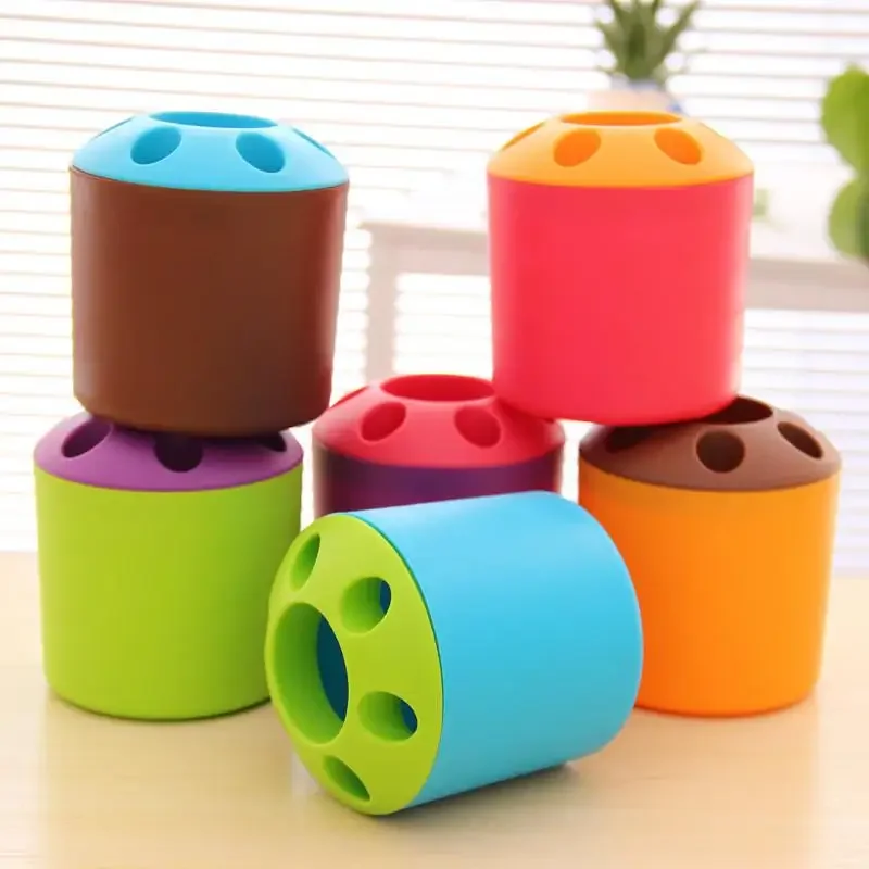 2pcs Creative Home Toothbrush Holder Multi-purpose Plastic Toothbrush Storage Tube Daily Necessities - Image 3