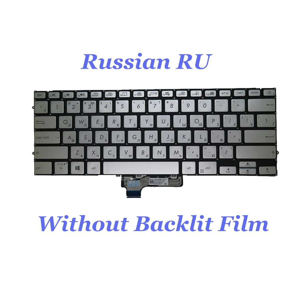 

BR\HU\NE\US\SP\UK\RU Keyboard For ASUS U4500FA U4500FAC U4500FL U4500FLC U4500FN U4500DA Silver With Backlit