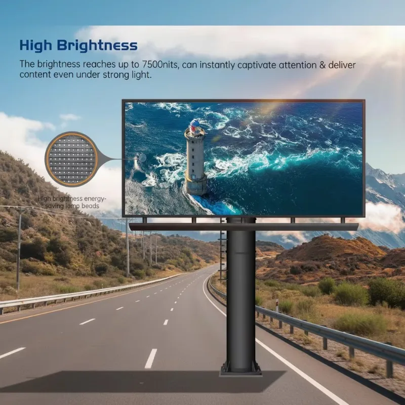 Nova System Customizable Outdoor P10 8K High-definition Advertising Screen High Brightness Energy-saving Waterproof IP65 5-Year