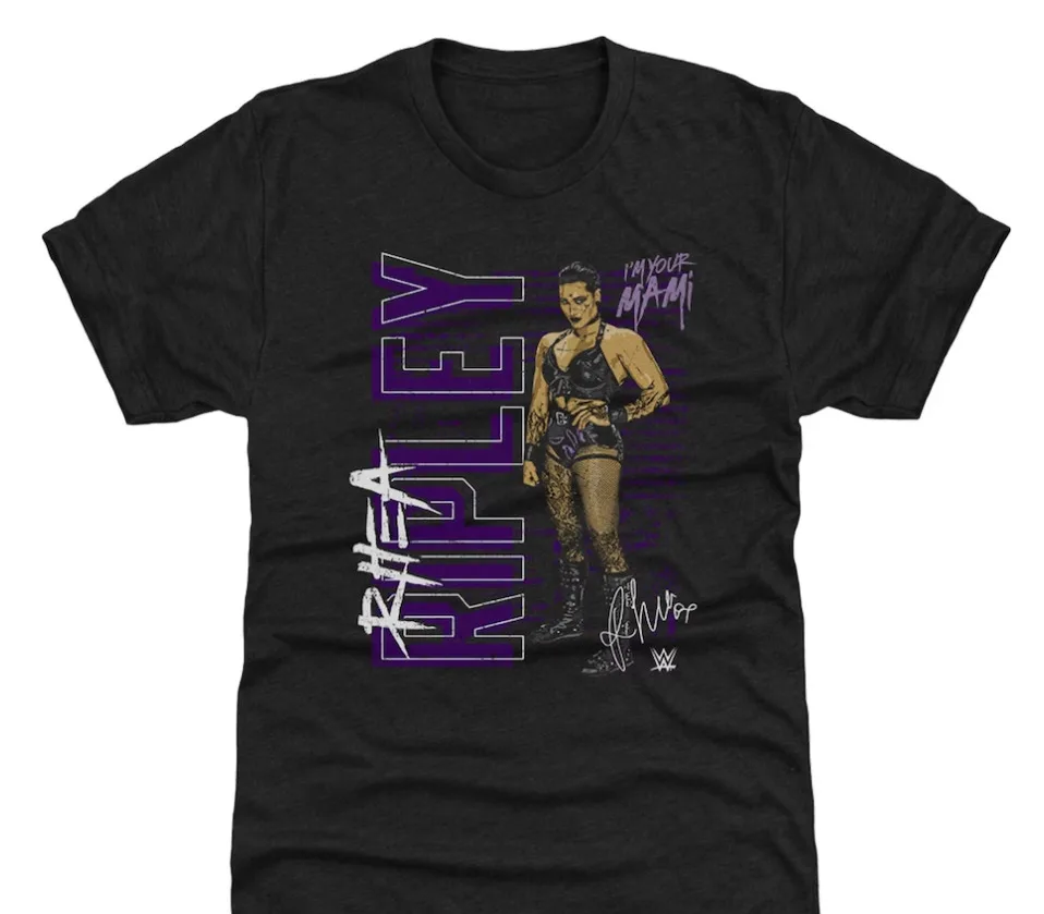 Camiseta negra Rhea Ripley tri-blend