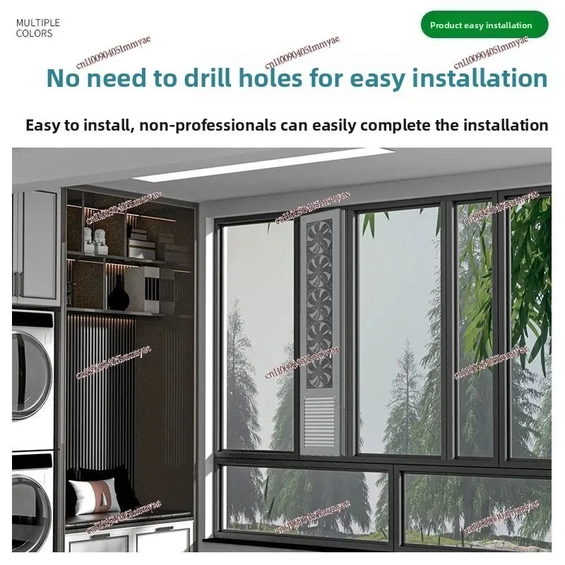 No Punching No Installation Silent Glass Window Ventilation Exhaust Fan Suitable For Kitchen Various Colors