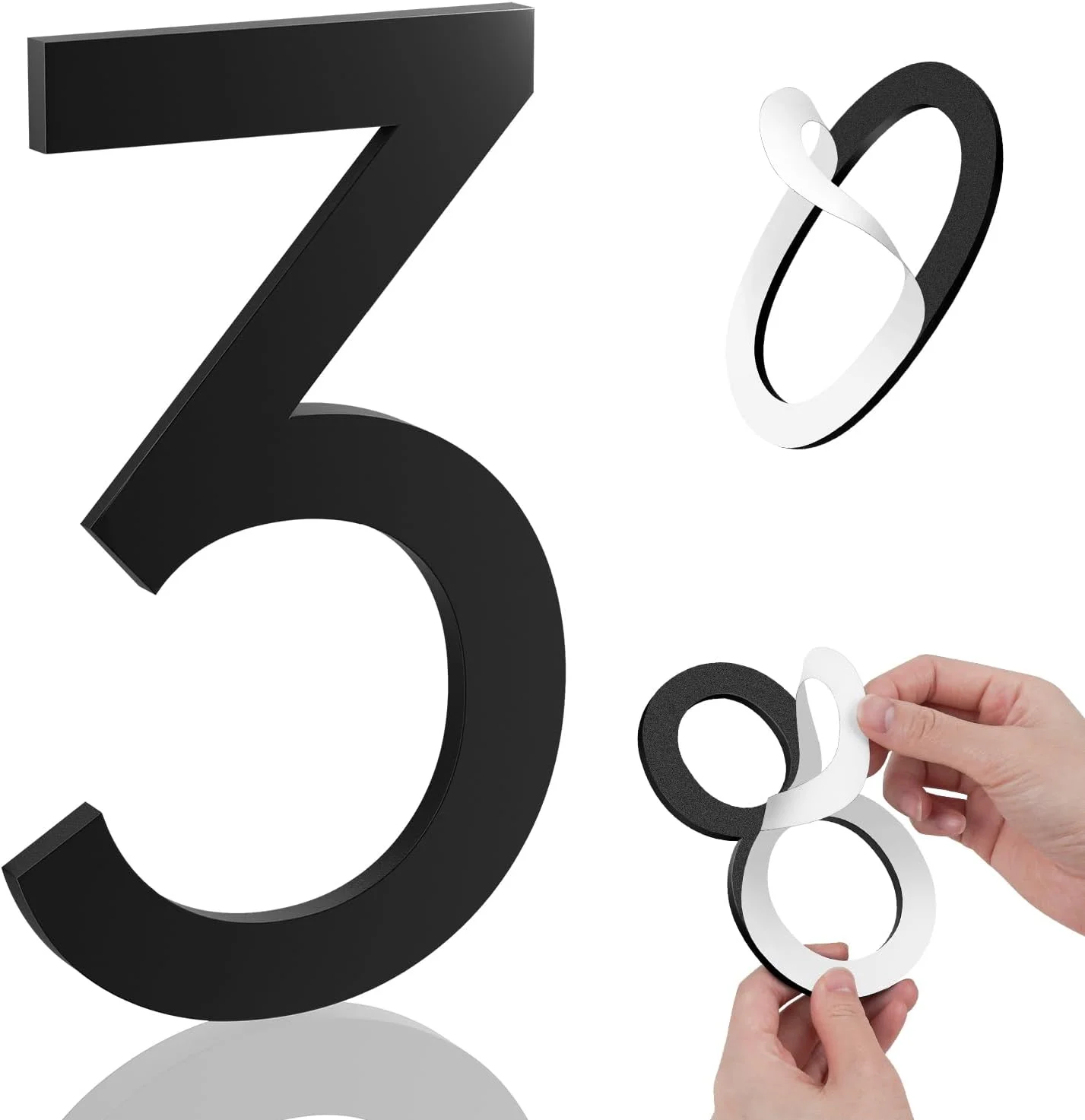 1PC House Numbers, Self-adhesive Mailbox Numbers Modern House Number | Outside House Address Numbers ,for Office, Hotel