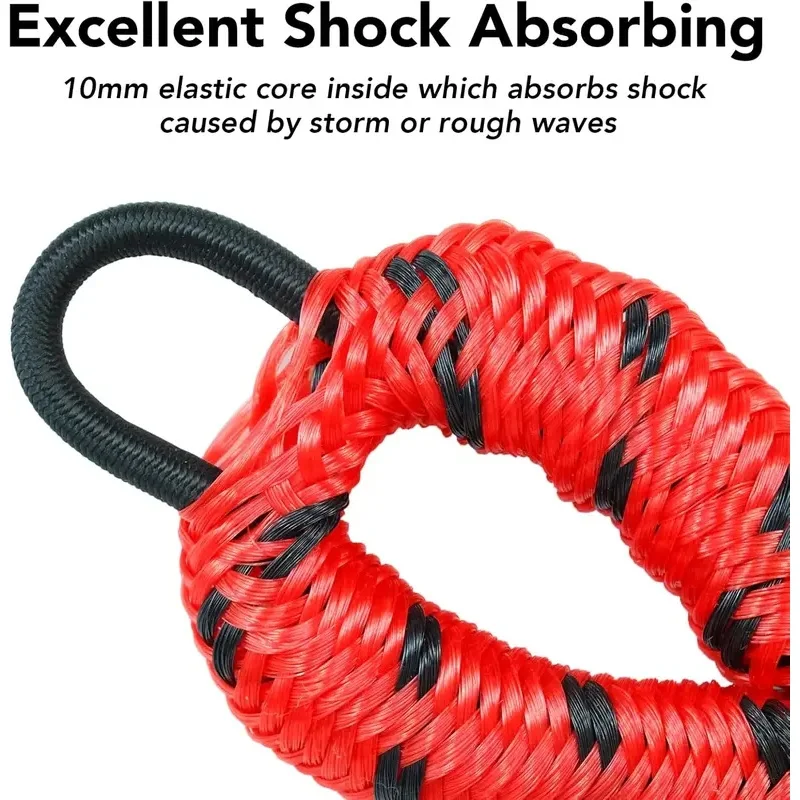 Docking Rope 1pcs 4 Feet Bungee Dock Line Mooring Ropes for Dockingi with Stainless Steel Clip Accessories Boat/Yacht Anchor view 4