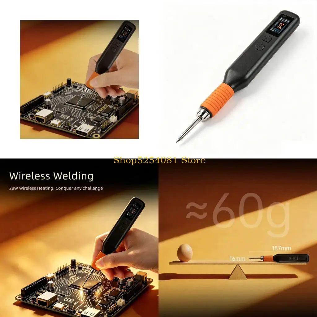AXYC Handheld Soldering Pen with T210 Heater, LCD Screen, and Selectable Temperature for Home DIY Electronics Repair
