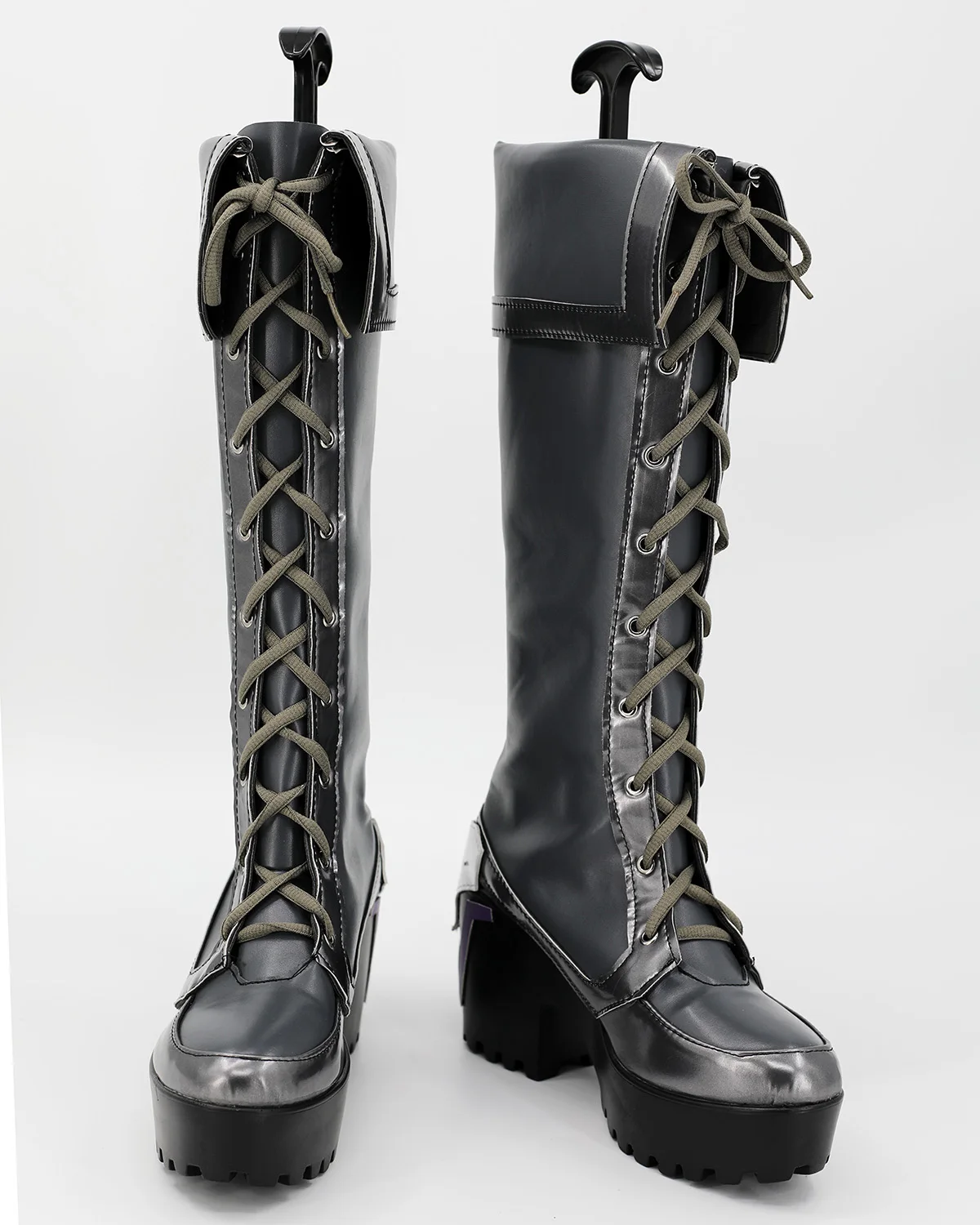 أحذية Cammy Widowmaker التأثيرية Street-fighter 6 Overwatchs أحذية كروس رمادية مصنوعة حسب الطلب #2