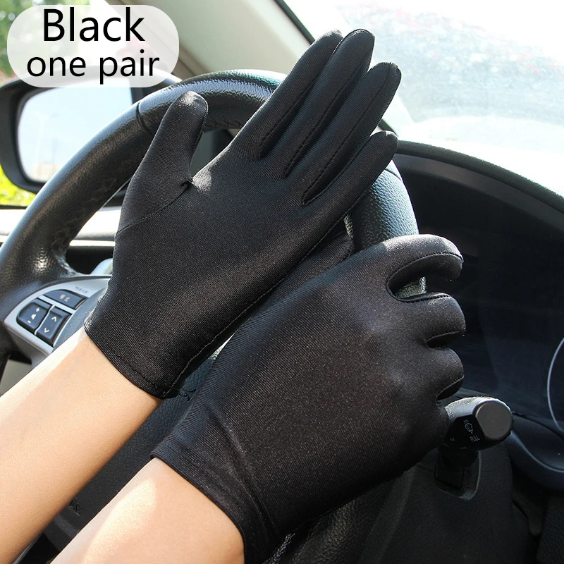 6Styles Dust-proof Thin Stretch Driving Sunscreen Short Gloves Casual Women Wedding Party Performance Hand Decoration