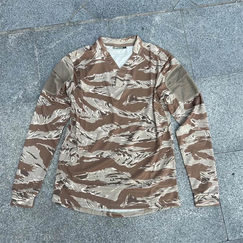 

New Rugby Quick drying VS Tactical Camouflage Long sleeved T-shirt Tactical Mesh Breathable Top