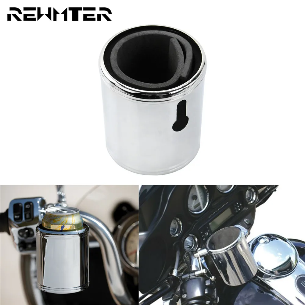 

Motorcycle Chrome Drink Water Cup Bracket Holder For Harley Touring Road King Dyna 997-2018 For Indian Roadmaster Elite 14-19