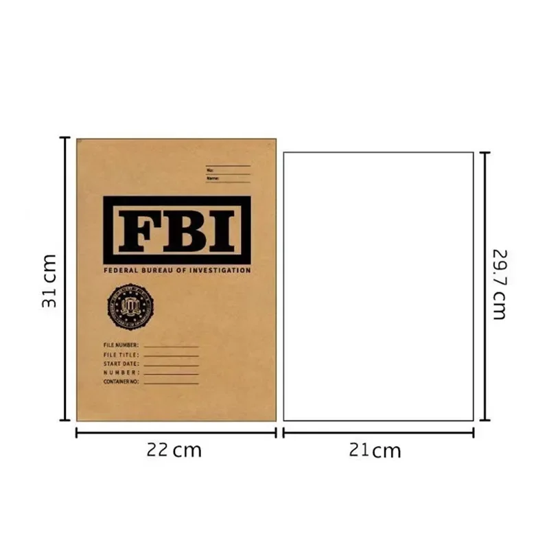 Agent Portfolio Folder File Archives Cosplay FBI CIA Central Intelligence MI6 British Army Movie Film Prop Set