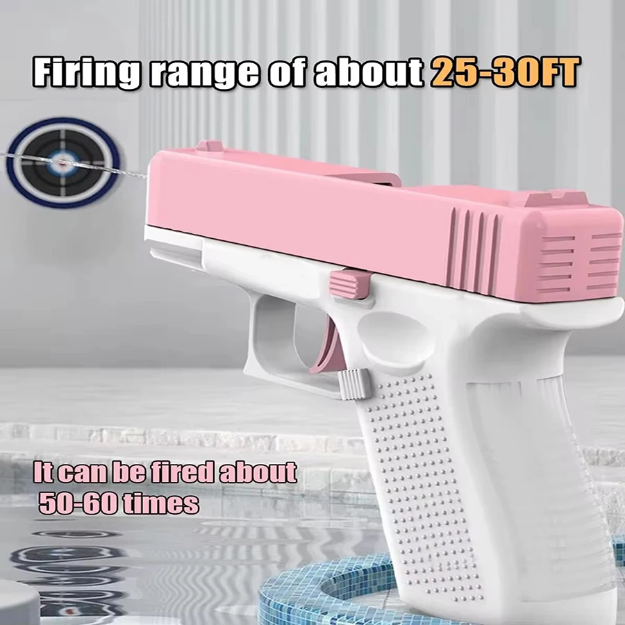 Pistola ad acqua meccanica a fuoco continuo per bambini, mini pistola ad alta pressione, pistole ad acqua per divertimento estivo, piscina da spiaggia all'aperto