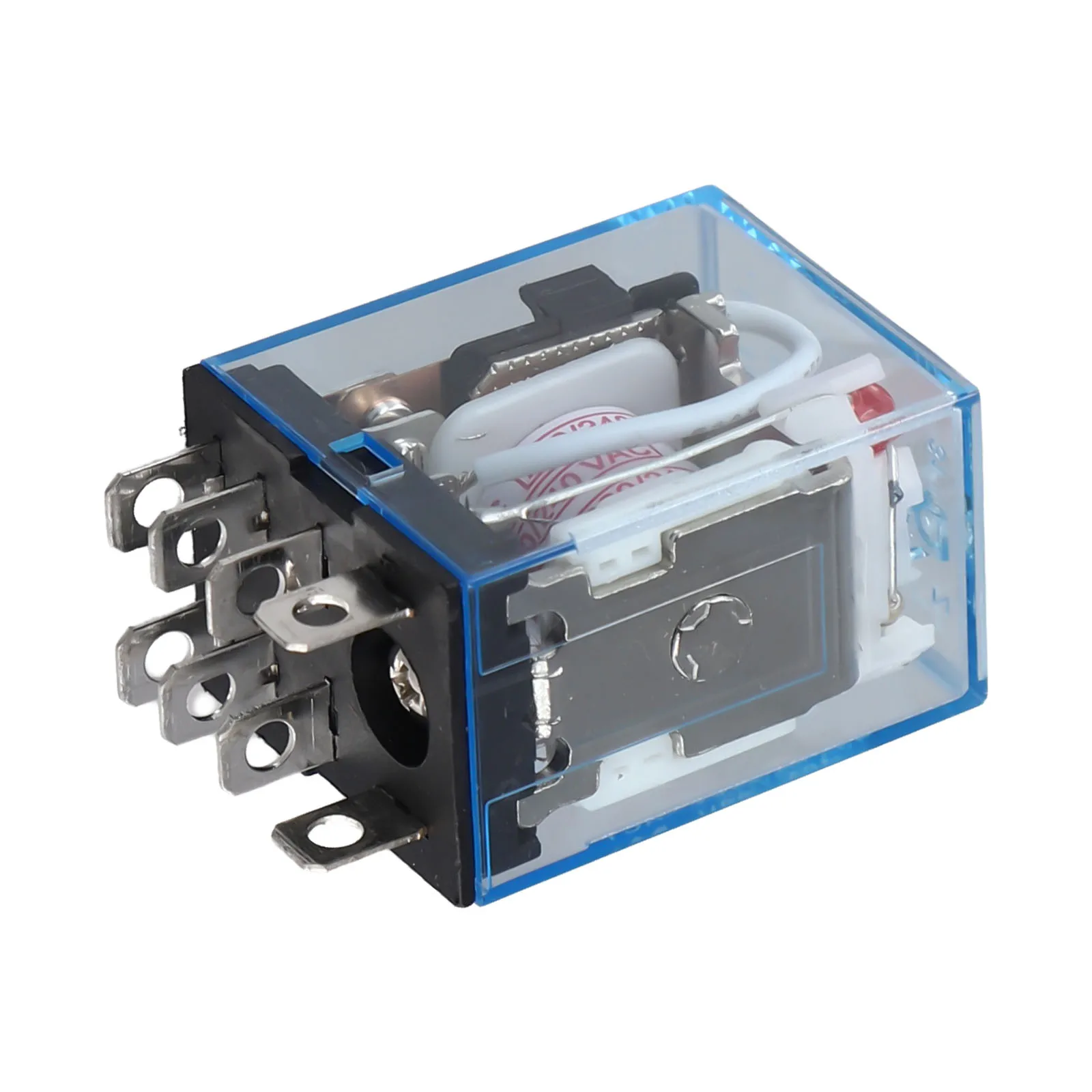 10A Relay 220VAC 240VAC Relay High-purity Copper Coil High-transparency Shell Large Load-bearing Capacity Mechanical Durability