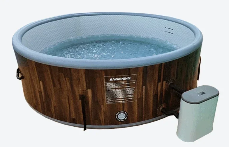 Inflatable Tub Jacuzzi , 208×65 cm,6 people,Portable Spa Pool Quick Inflating with Heater, Save Space PVC Outdoor Household