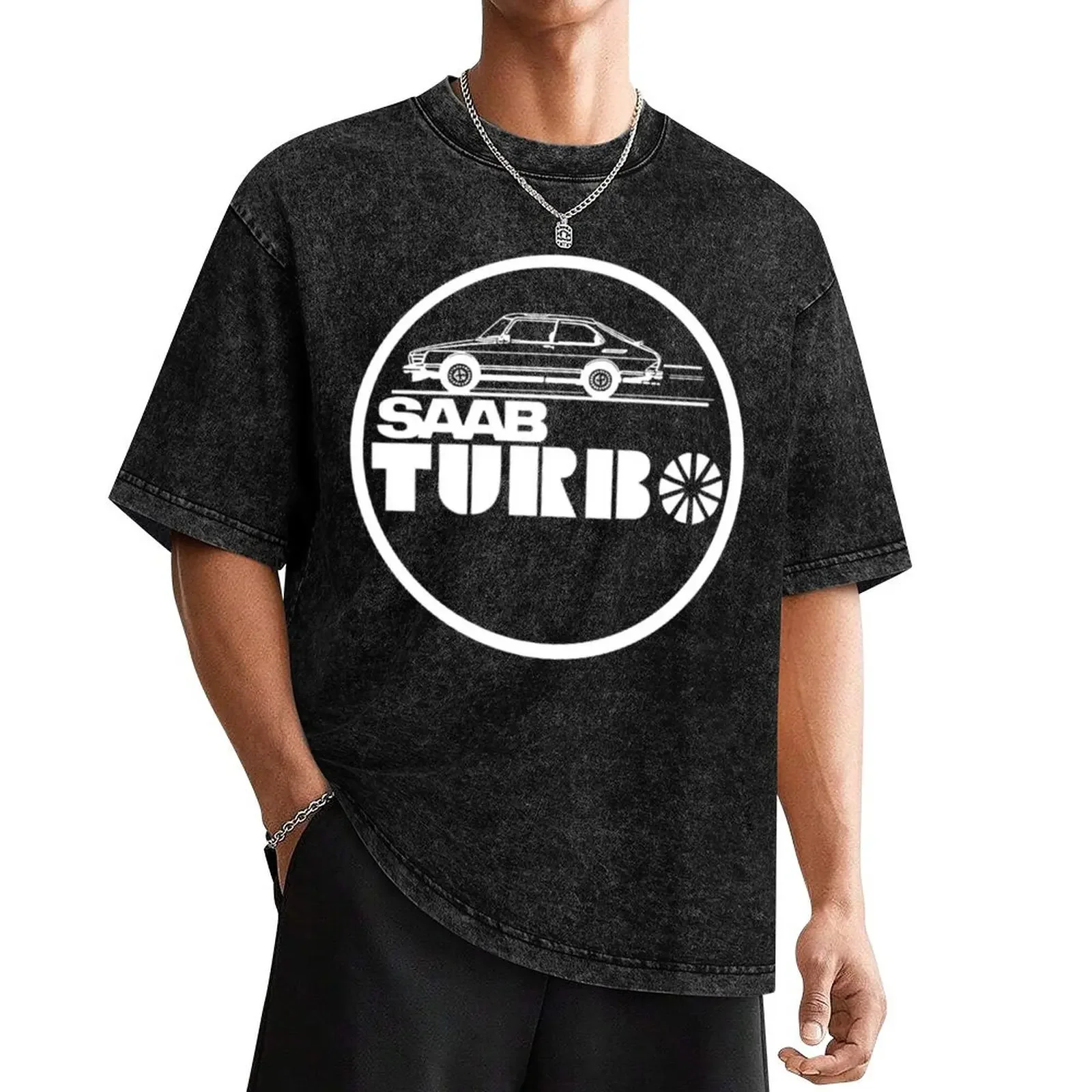 

Saab Turbo T-Shirt oversized t shirt summer top hippie clothes summer tops mens white t shirts