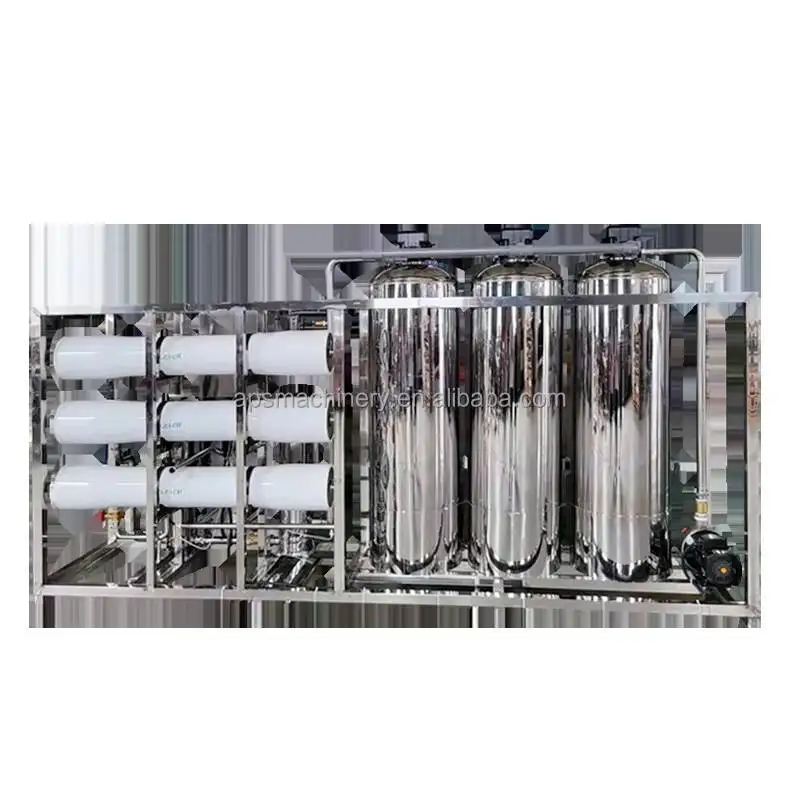 Sistema de agua inversa de acero inoxidable Planta de desalinización inversa por ósmosis Fabricación de aguas puras Hine