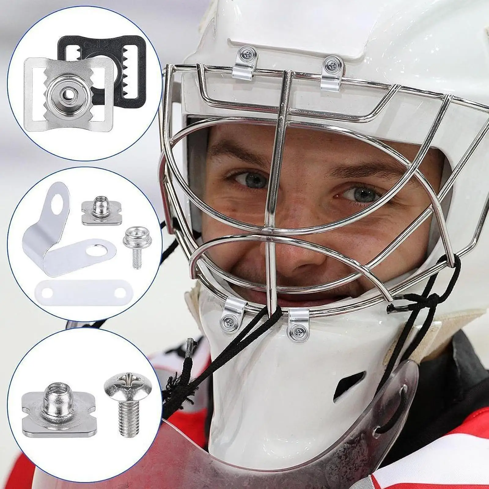 

Набор для ремонта хоккейного шлема из 57 предметов: сменные аксессуары для спортивного хоккея