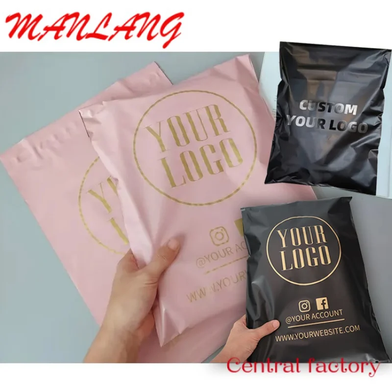 Custom  Custom Logo Printed Biodegradable Sustainable Eco Compostable Plastic Poly Mailer Mailing Shipping Bags For Clothing Pac