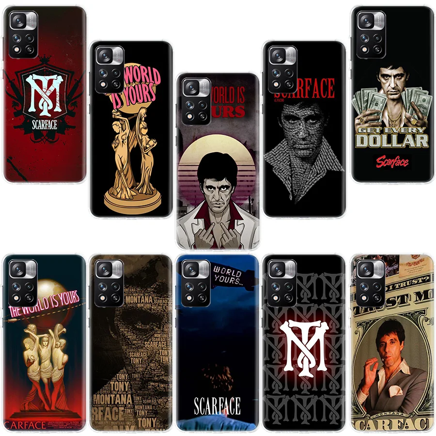 Scarface 1983 Film Al Pacino Movie Phone Case For Xiaomi Mi 13 11T 11 Ultra 11i 12 12T Pro 12X 10T 10 Lite 5G 9 9T 8 5X 6X Cover