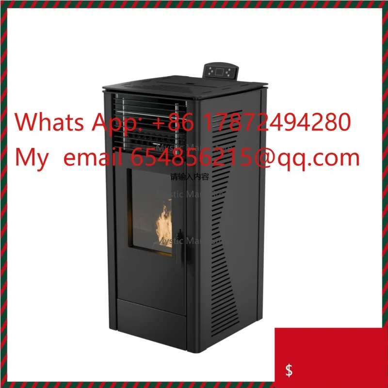 

Modern 11KW Cast Iron Pellet Stove for Indoor Heating Red Freestanding-for Kitchen Bathroom Living Room Dining Manufactured