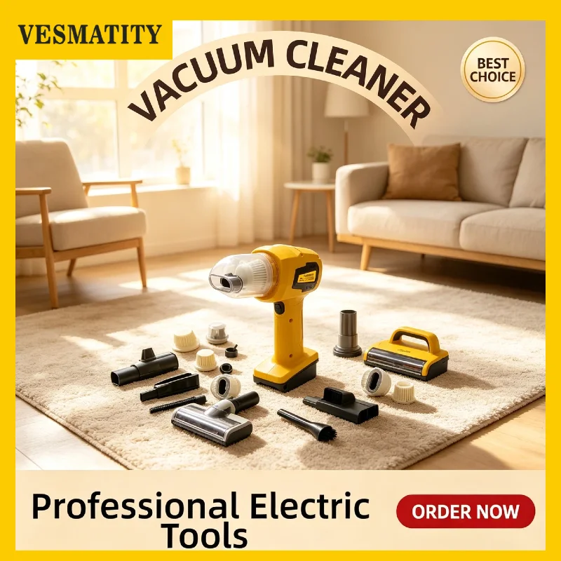 Handheld Cordless Car Vacuum 10Kpa Suction Dust Collector Blower Tool for Dewalt 18V Battery High Performance Max