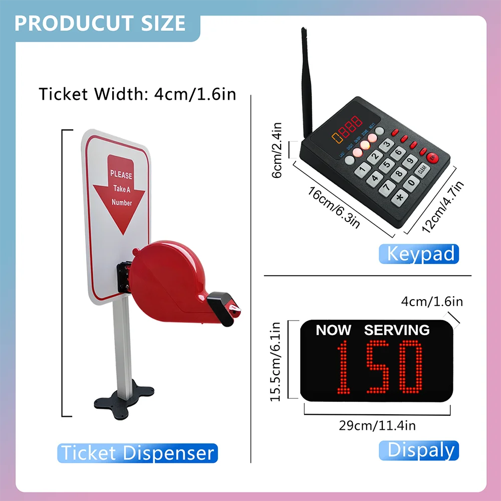 Wireless Calling System Number Keypad Caller Number Broadcast Management Queue System