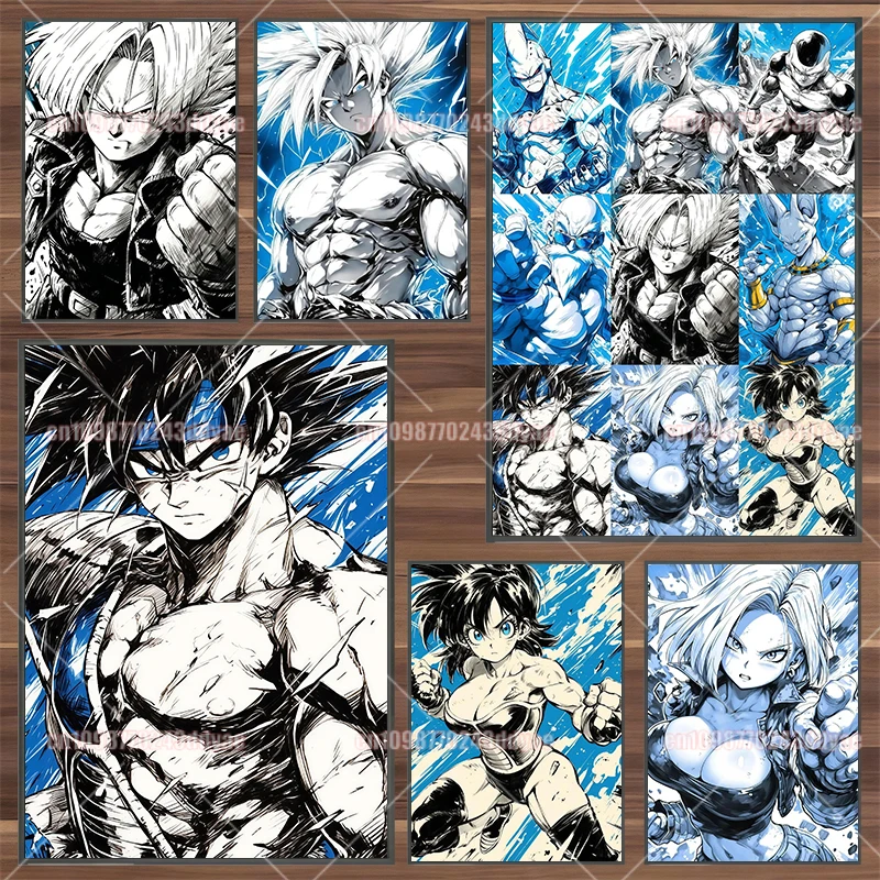 

Cool Dragon Ball Goku Vegeta Poster, Vividly Restores The Fierce Battle Scenes in The Anime, A Choice for Collection Decoration