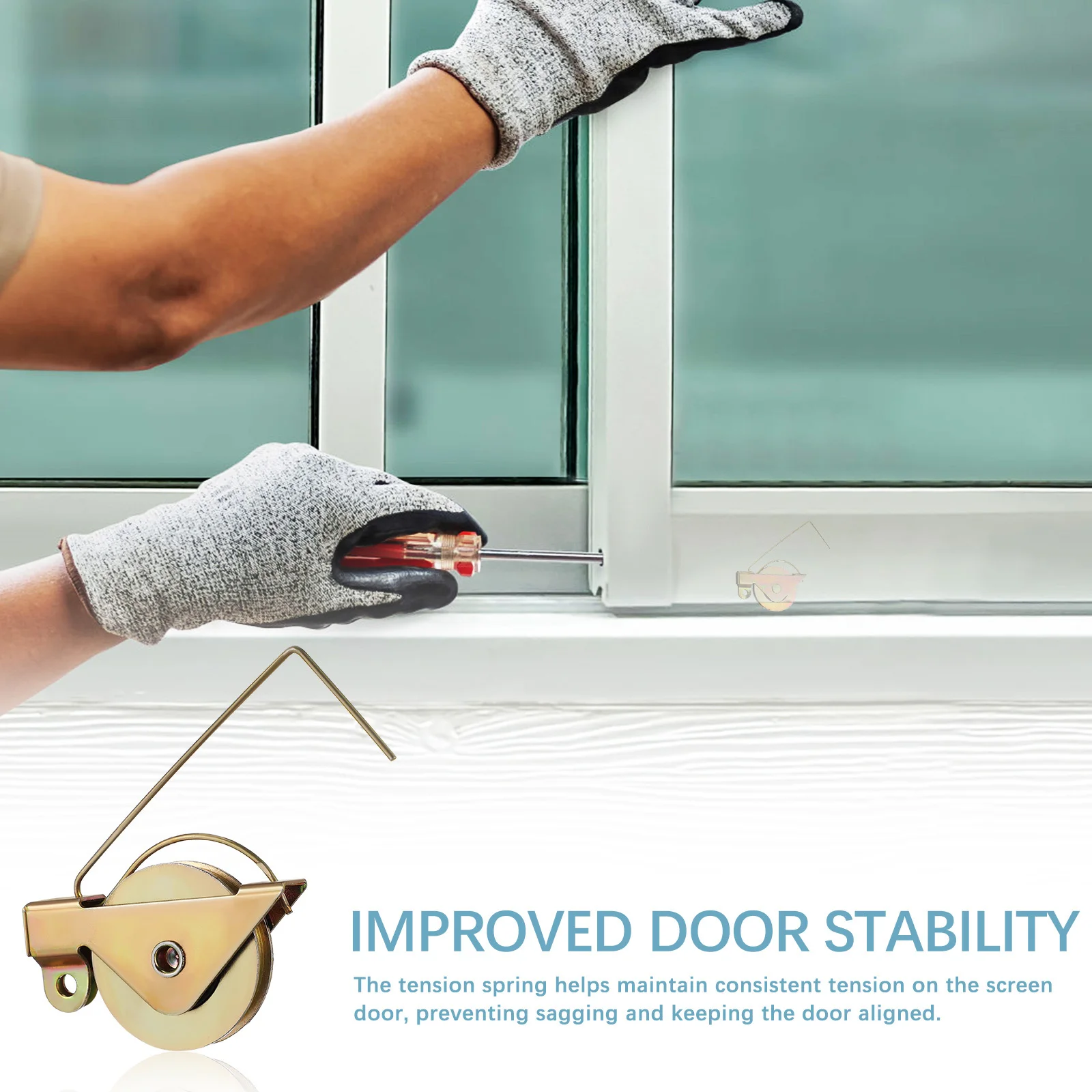 4 قطعة بكرات الشاشة المنزلقة الثقيلة الحديد التوتر الربيع عملية سلسة العالمي صالح استبدال طقم تصليح الأجهزة المنزل