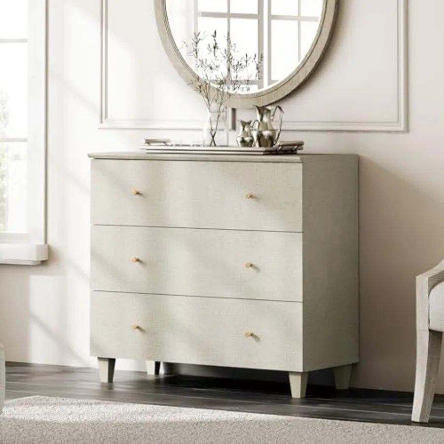 

Комод для спальни с 3 ящиками, шириной 35,4 дюйма, деревянный, современный, органайзер для гардероба, комод для холостяков с отделкой из массива дерева