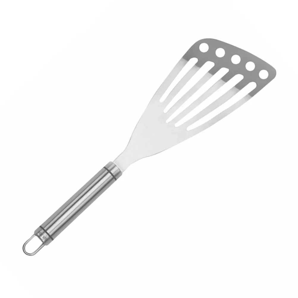 1 قطعة مجرفة الأسماك الفولاذ المقاوم للصدأ مشقوق القلي ملعقة النفط استنزاف غير لاصقة أداة الطبخ ل ستيك عجة الفطائر المطبخ #6