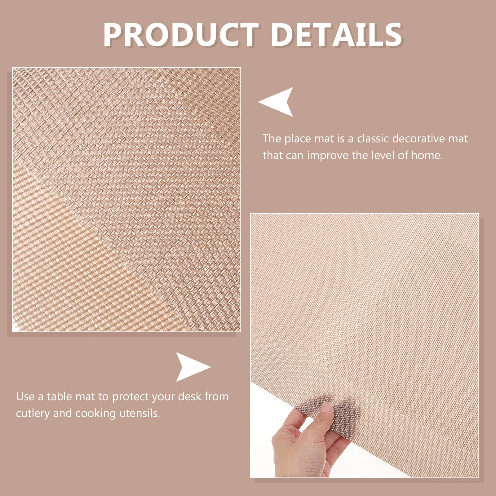 

4Pcs Placemat Set Heat Resistant Washable Table Placemats Decorative Kitchen Mat for Dining Room Party Home Decor