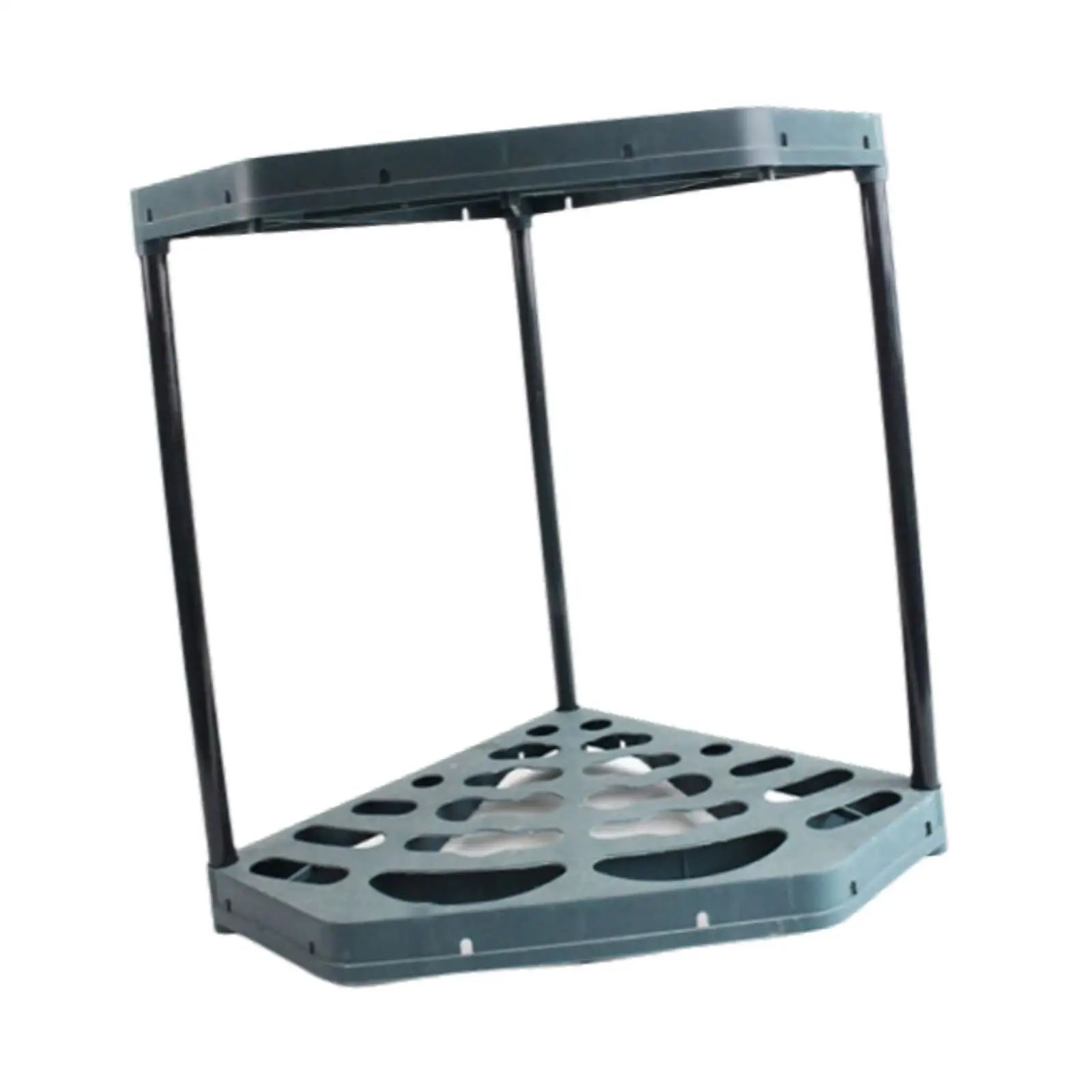Practical Garden Tool Organizer Stand Holder for Shovels Rakes Brooms Household Storage Rack Dark Green PP Material Easy Move